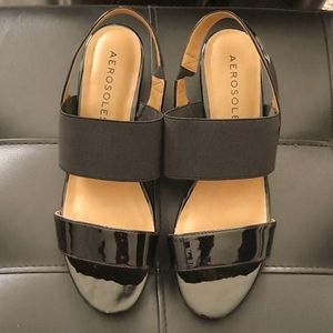 Aerosoles black sandals
